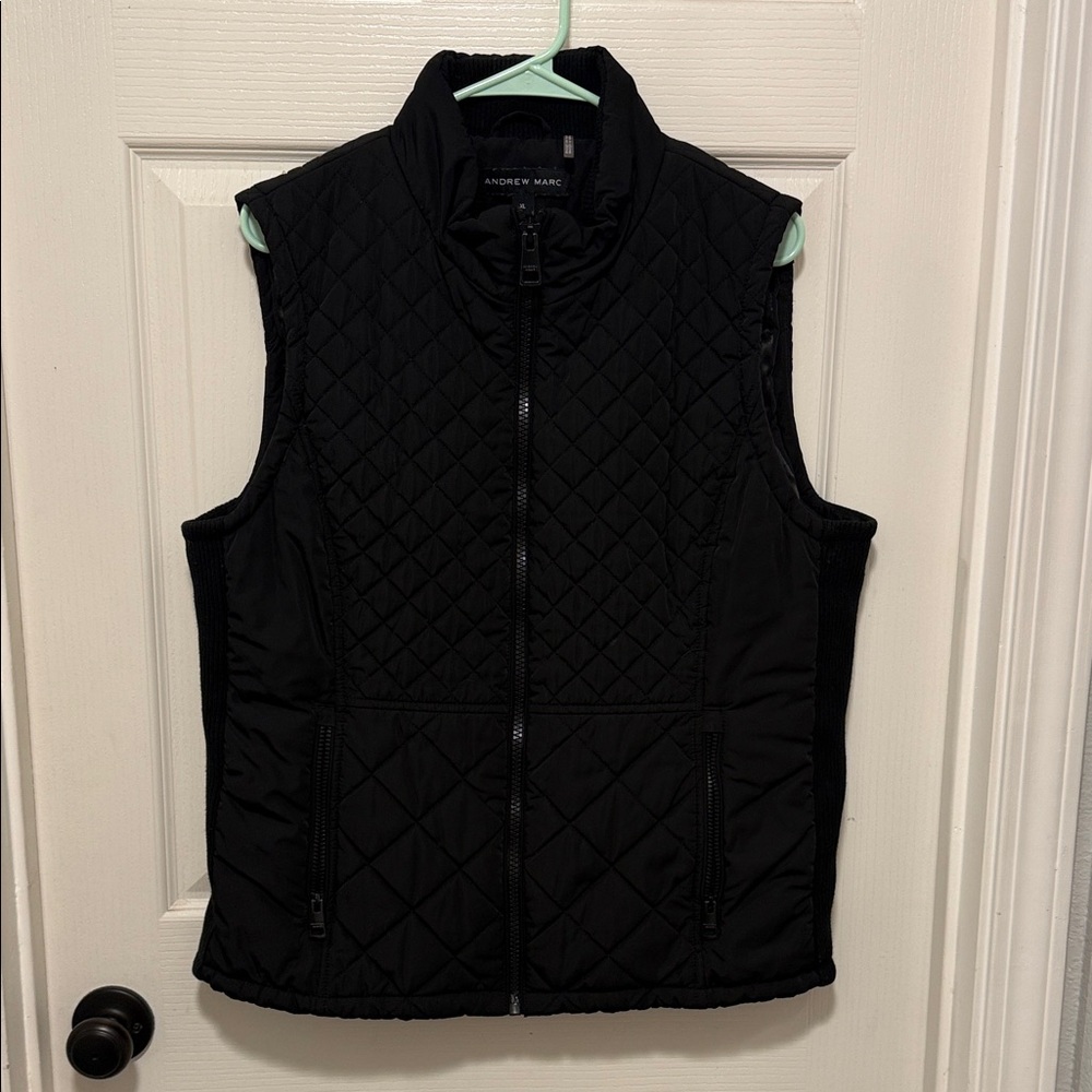 Andrew Marc Black Quilted Outerwear XL